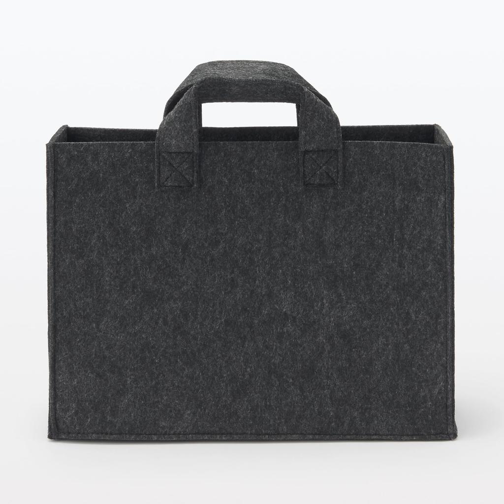 MUJI Портативный войлочный файл-бокс 10см x 32см x 24см Темно-серый 83847272 - Прибл.. (W) (D) (ЧАС) - -