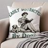 Vintage American Retro Cartoon Style Art Cushion Cover Pillowcase Antidustmite Invisible Zipper Short Plush Sofa Cushion