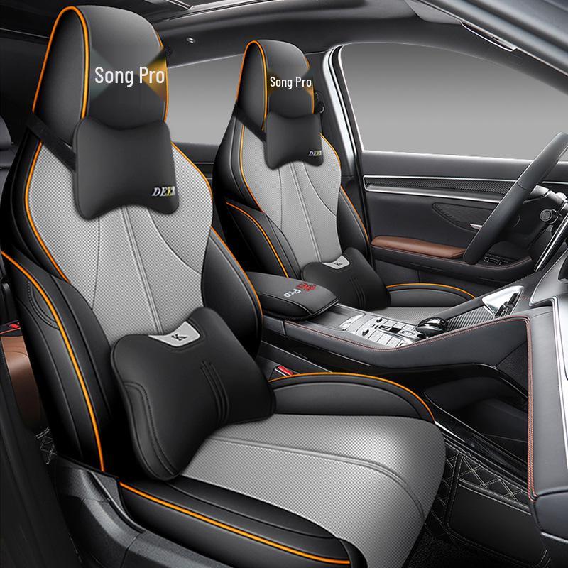 BYD Song PRO dm-i Universal Leather Car Seat Cushion: Four-Season Full Coverage