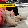 Labor Protection Shoes Men's Anti-Smashing and Anti-Penetration Lightweight and Wear-Resistant Breathable Protective Work Shoes