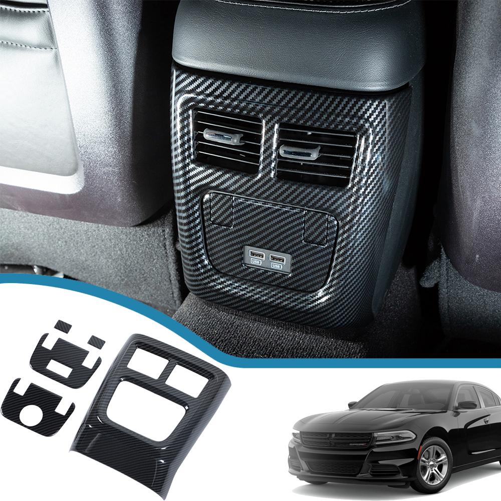 Накладка-декорация на панель заднего воздуховода для Dodge Charger Chrysler 300C 2011-2022, формовки интерьера