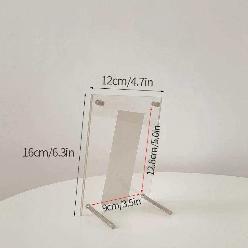 Акриловая фоторамка Прозрачная магнитная рамка для фотографий Держатель для фотокарточек K-pop Подставка для демонстрации карточек айдолов Декор комнаты