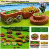 10pcs Plastic Simulation Flower Bed Multistyles Rectangle Flowerbed Park  Minihouse Accessories
