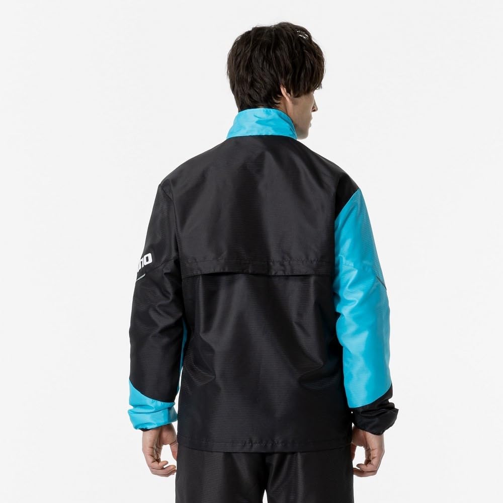 Tennis Wear Active Warmer Jacket Heat Retention Water Repellent 62MEA502 Black X Blue Atoll XS [Mizuno]