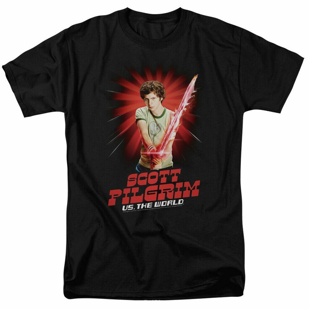 26 Scott Pilgrim VS. The World Super Sword T Shirt Mens Licensed Movie Tee Black Unisex T-Shirt