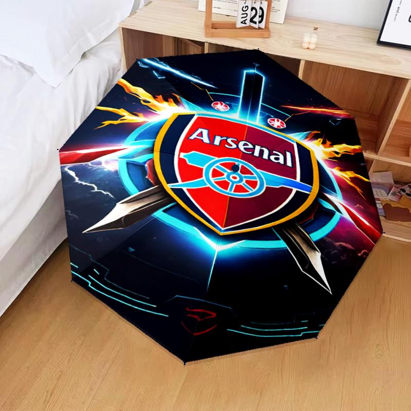 Arsenal Football Club Crest Umbrella Folding umbrella, automatic umbrella 8-Frame for Travel, camping Use Gift for Halloween Christmas