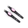 1pc Three Hole Eyebrow Tweezer Bevel Eyebrow Trimming And Pulling Eyebrow Clip With Rubber Pads
