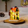 New Led Light Up House Houses Ornament Lighted Luminous Party Wedding Tabletop Christmas Small Village Decor Year Household Home