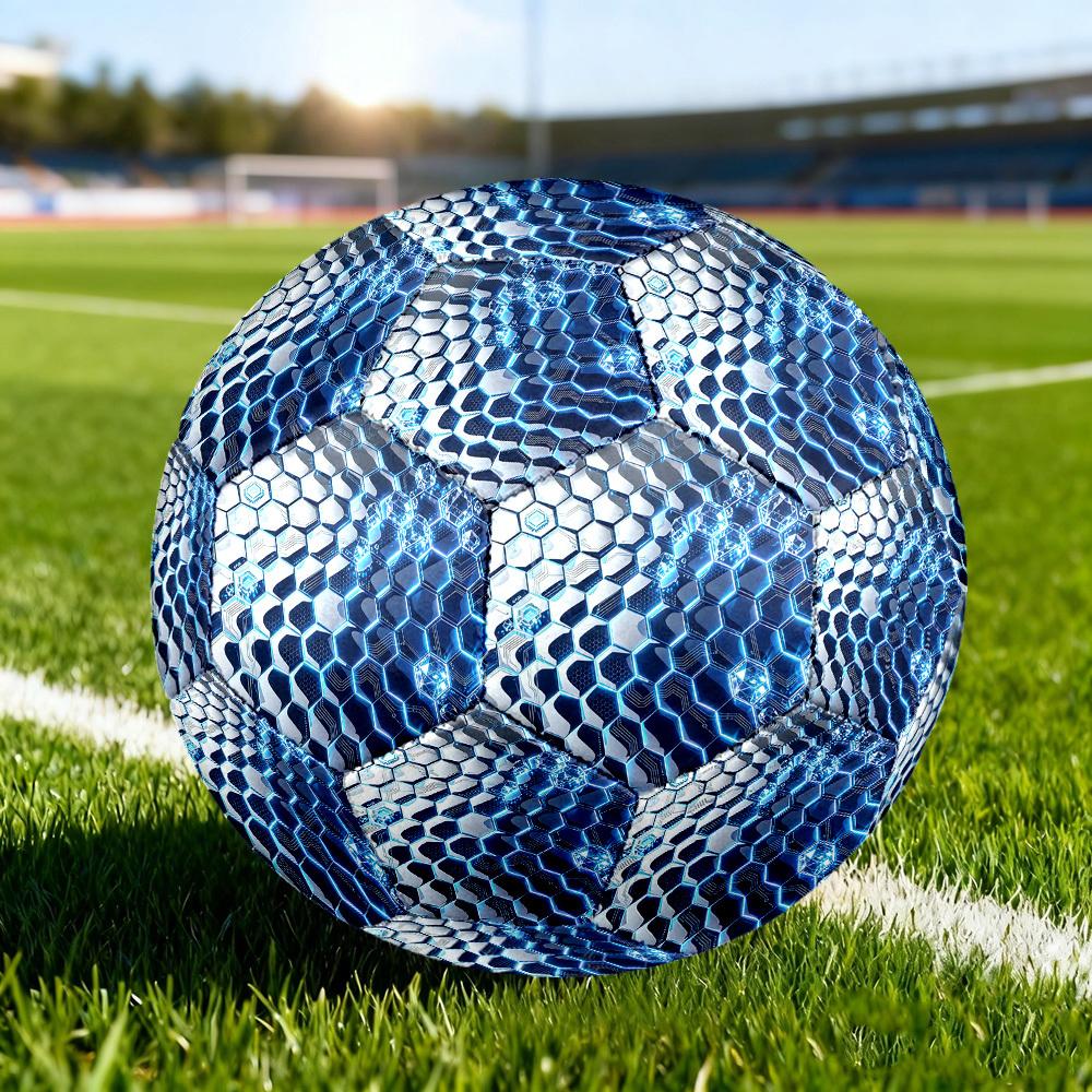 1pc Hexagonal Future Size 5 Soccer Ball Professional Match Training Football Indoor &Outdoor Sports Ball Lightweight Durable c6515