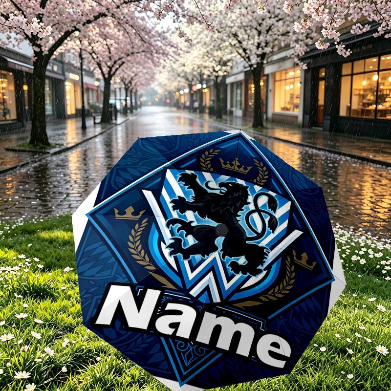 Custom Name Personalized 1860 Munchen football club Print Umbrella, Auto Open Close, 8‑Rib Sturdy Frame, Commute Camping Hiking Use, Birthday Gift