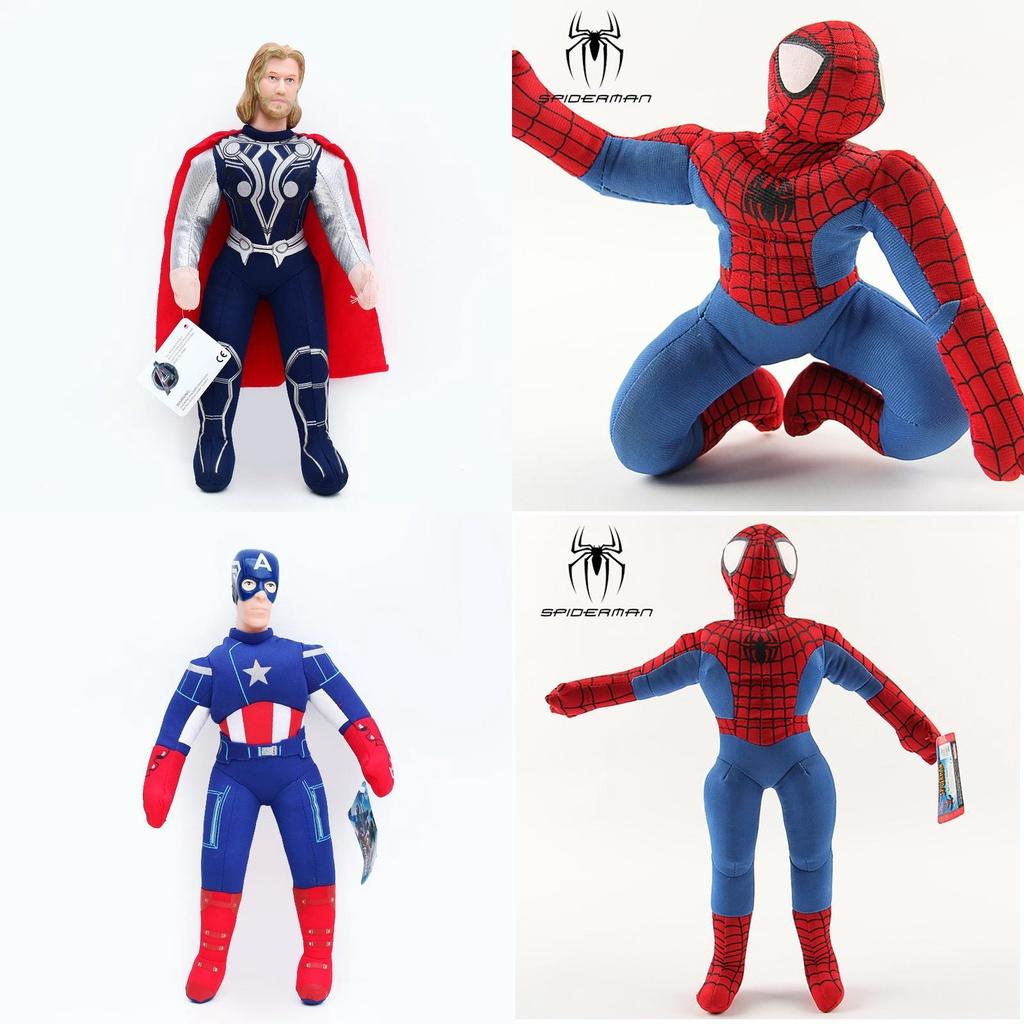 Плюшевые игрушки Мстителей премиум-качества с мягкими куклами Тора, Халка и Капитана Америки для детей