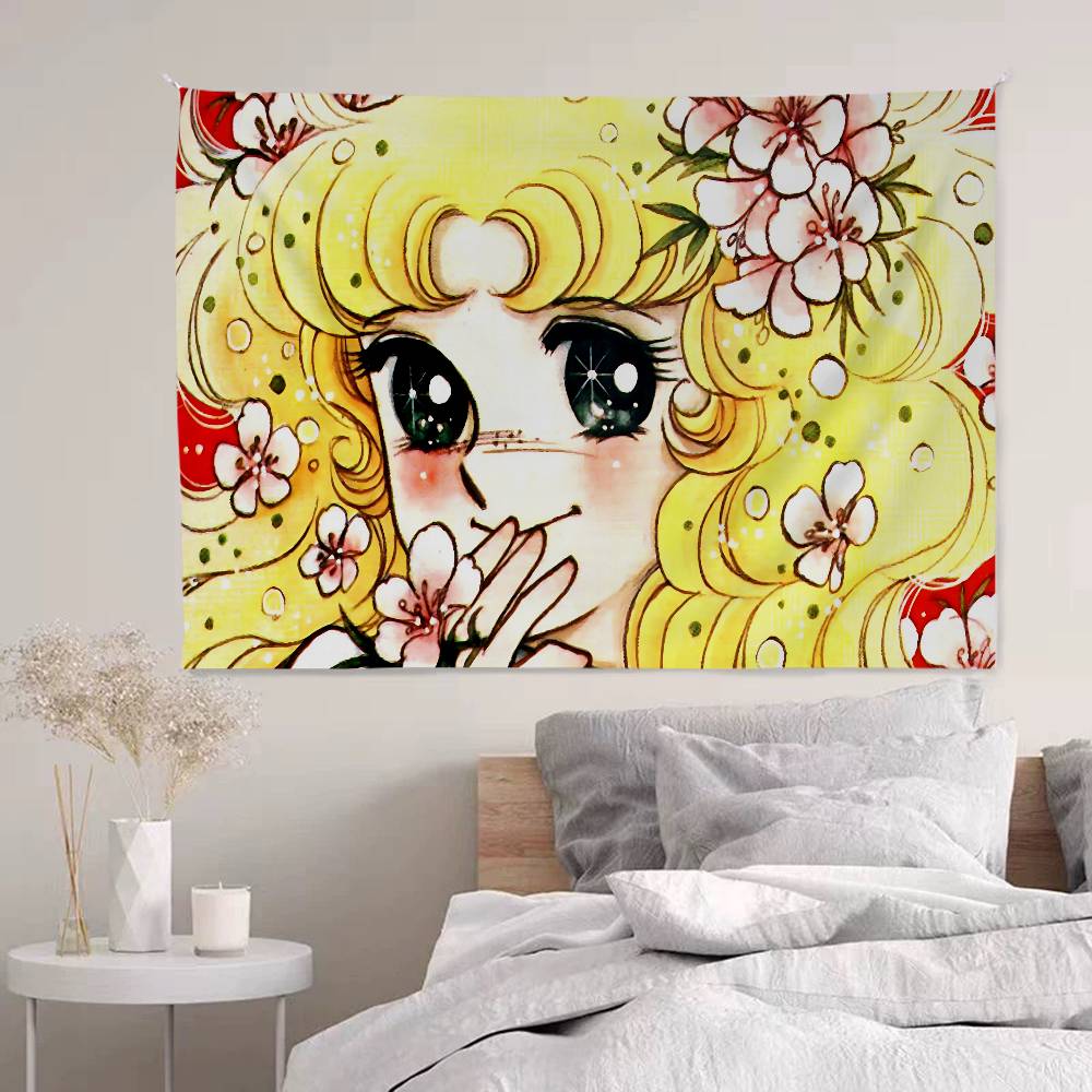 Anime Manga Candy Colorful Tapestry Wall Hanging Cheap Hippie Wall Hanging Bohemian Wall Tapestries Mandala Wall Hanging Sheets