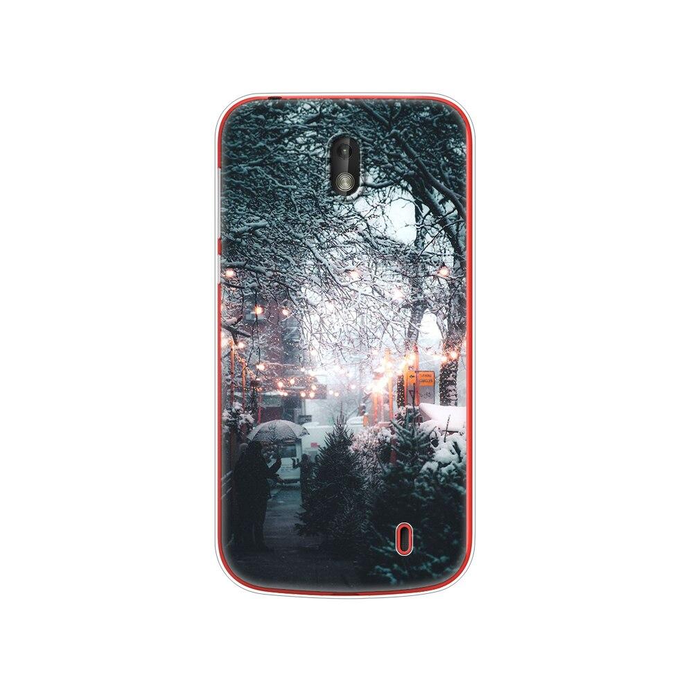 Чехол для телефона Nokia 1 Plus, симпатичный силиконовый мягкий чехол для Nokia 1, чехол для Nokia1 Plus, чехол-бампер, чехол для зимы, снега, рождества