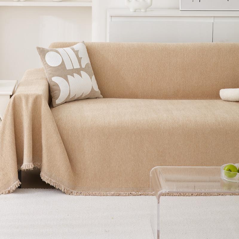 Однотонное водонепроницаемое полотенце для дивана из синели Four Seasons Universal Sofa Cover All-inclusive Universal Simple Sofa Blanket