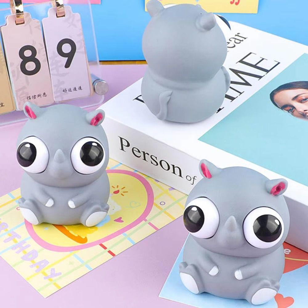 Soft Pop Eye Squeeze Sensory Toys Slow Rebound Stretch Squeezing Little Bear Fidget Toys Cartoon Kawaii Tiger Squeeze Toy