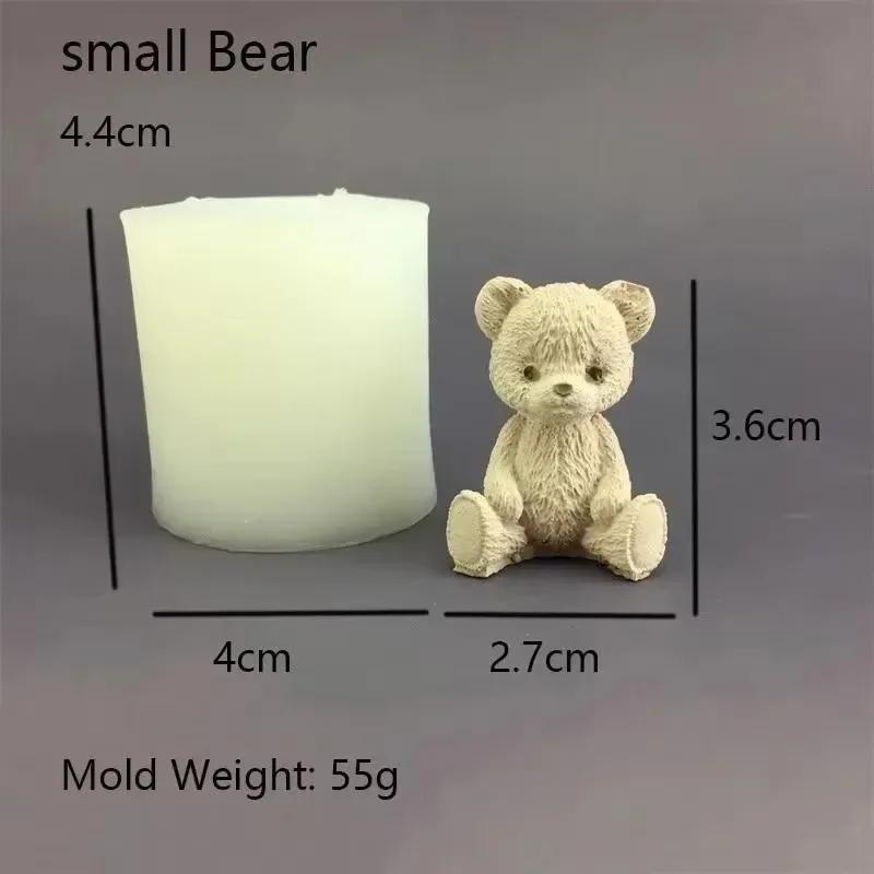 2025 New Silicone Candle Mold Cake Baking Mold Aromatherapy Cream Dropping Mold Cute Teddy Bear Honey Jar