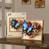 Новогодние Украшения 3D Фоторамка Строительные Блоки Цветы Мини Кирпичи DIY Девочка Мальчик Ребенок Игрушка Свадьба День Рождения Рождественские Подарки