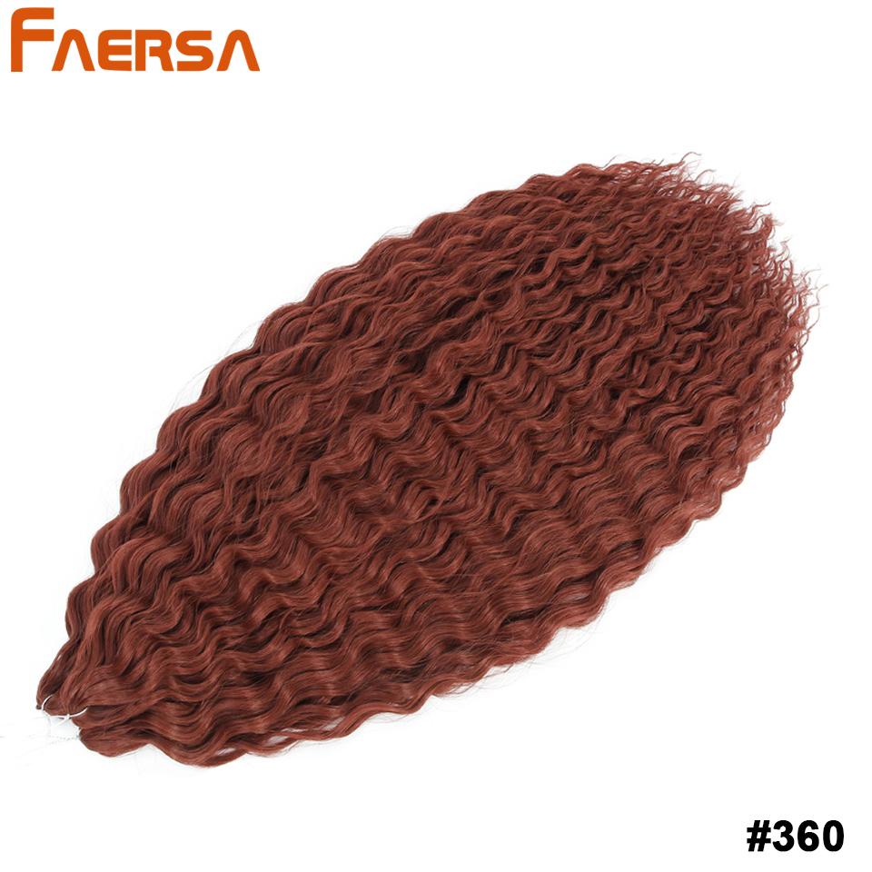 22-дюймовые волосы Ariel Curl Глубокая волна Твист Вязание крючком Синтетические афро кудри Вязаные крючком косы Ombre Blonde Плетение наращивания волос для женщин