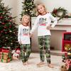 Рождественский принт милый семейный комплект пижамы, домашняя одежда, семейный комплект топ с длинным рукавом и штаны комплект