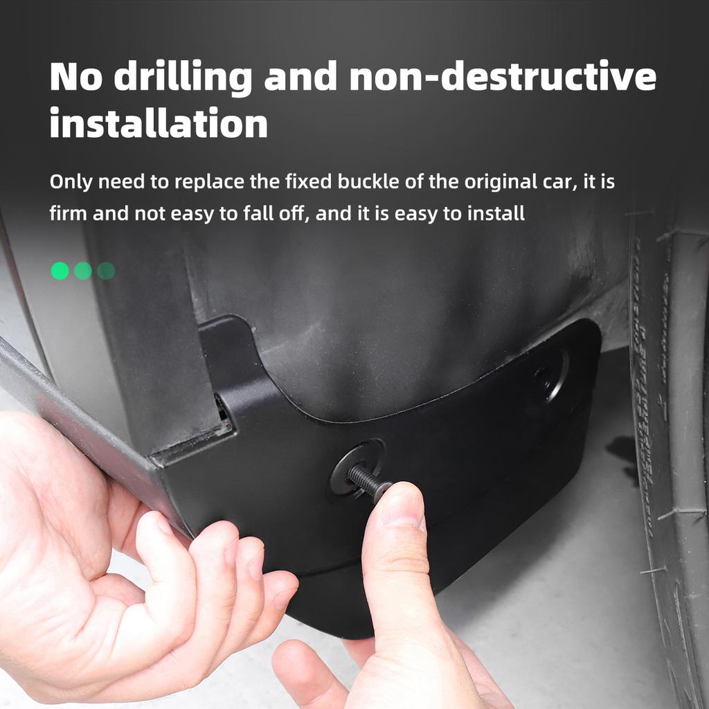 LUCKEASY For Tesla Model Y 2020-2025 Invisible Mud Fenders Modification Car Exterior Accessories Model 3 2025 Mudguards 4Pcs
