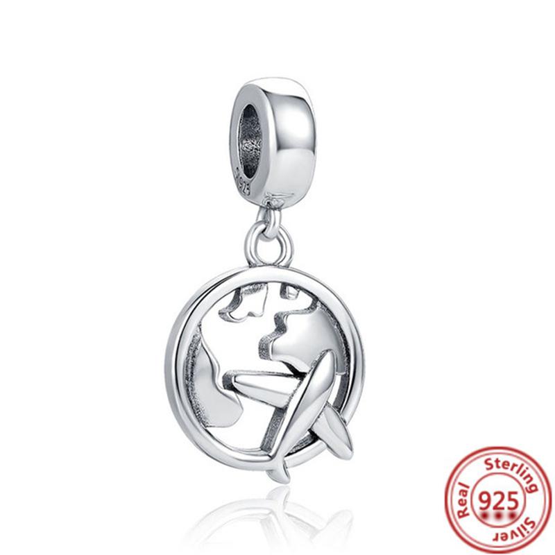 Твердые серебряные 925 пробы для автомобиля, самолета, ракеты, мотоцикла, велосипеда, поезда, парусника, подвески, бусины, подходят оригинальные подвески, браслет, ювелирные изделия