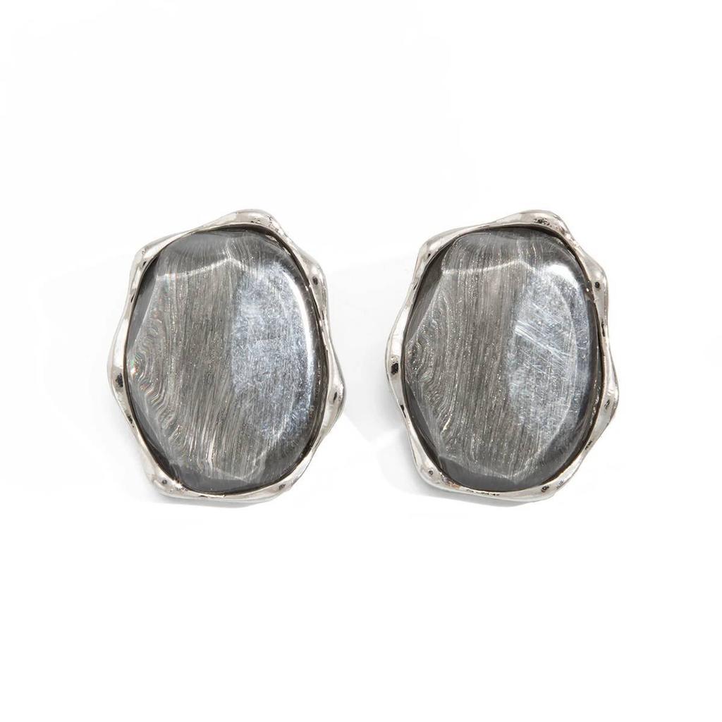 SHIXIN Vintage Irregular Resin Stud Earrings for Women Luxury Summer Bohemian Acrylic Earring Valentine's Day Jewelry Accessory