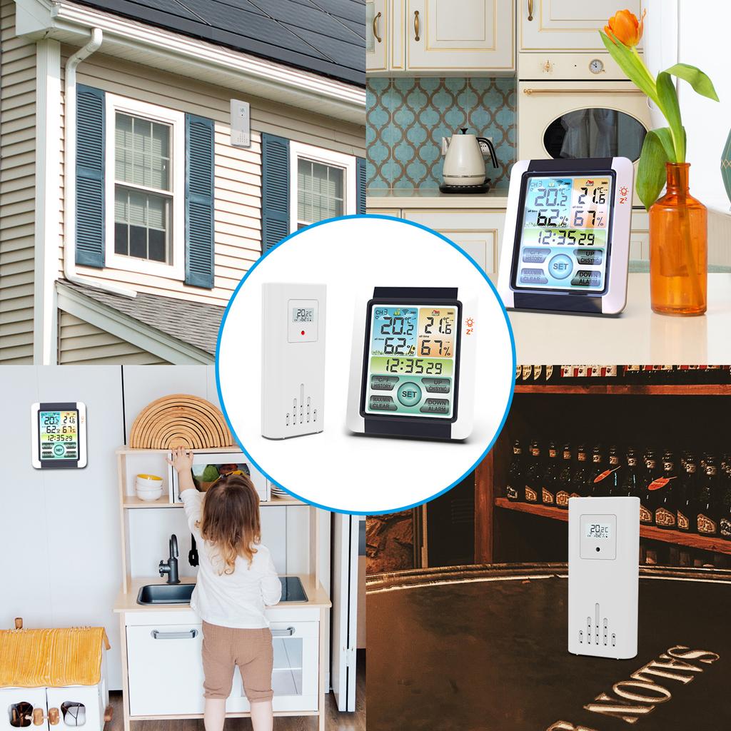 Беспроводной Крытый Открытый Гигрометр Термометр Температура Влажность Дисплей Монитор Цифровая Погода