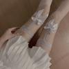 Сексуальные чулки Пояс-подвязка Сексуальные чулки выше колена Кружевное кольцо для ноги с вырезами Стежки-бантики Чулки в сеточку Чулки А