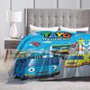 Tayo The Little Bus Super Soft Blanket Comedy Movie Cartoon Picnic Throw Blanket Autumn Funny Flannel Bedspread Sofa Bed Cover