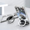 Magnetic Clear Acrylic Hard Lens protection 360 Rotating Back case for Sony Xperia 1VII VI / 10 VI Wireless Charging Bumper case