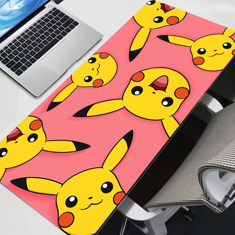 Mouse Pad Pokemon Pikachu Gaming Accessories PC Gamer Alfombrilla Xxl Computer Desk Mat Laptop Varmilo Keyboard Mousepad
