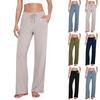 Женские повседневные свободные удобные брюки с широкими штанинами, спортивные штаны для йоги, удобные спортивные спортивные штаны с высокой талией и карманами