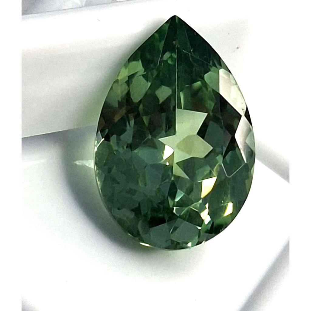 Pear Cut Natural Green Sapphire 12-14 Ct Fabulous Certified Loose Gemstone