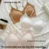 U-Shaped Seamless Lace Bra: Comfortable, Adjustable Straps, for Small Bust, Summer-Friendly, Gathered Jelly Underwear