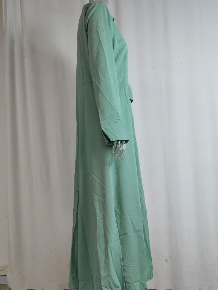 Однотонное платье на шнуровке с приталенной талией, Рубашка с длинным рукавом и асимметричным низом, Платье Женщина