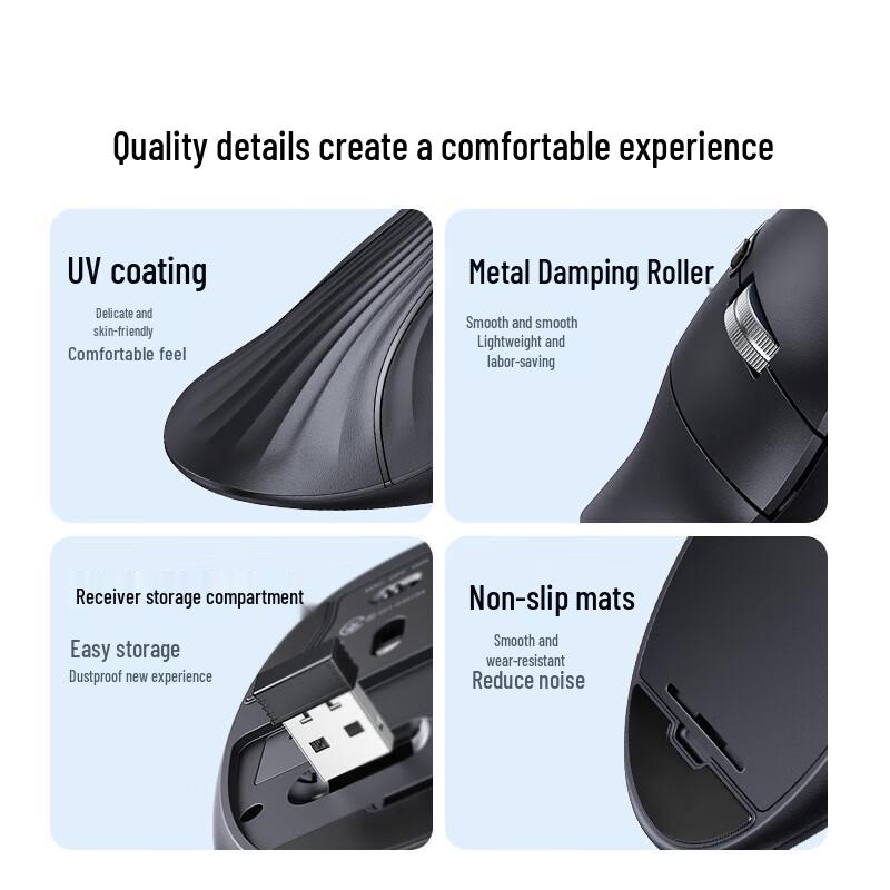 Ugreen Ergonomic Vertical Wireless Mouse