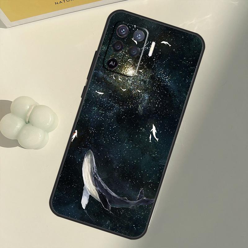 Чехол с китовой рыбой, волной и морем для OPPO A74 A94 A54 A1K A15 A16 A52 A72 A83 A91 A93 A53S A5 A9 A31 A53 2020, чехол