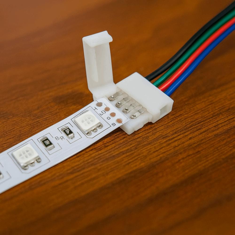 5-24V Voltage LED Strip Extension Connector 10mm Width LED Strip Cable Corner Connections