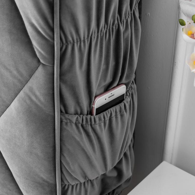 Роскошный однотонный утолщенный бархатный стеганый чехол на голову кровати, супер мягкий универсальный короткий плюшевый чехол на изголовье кровати для домашнего отеля