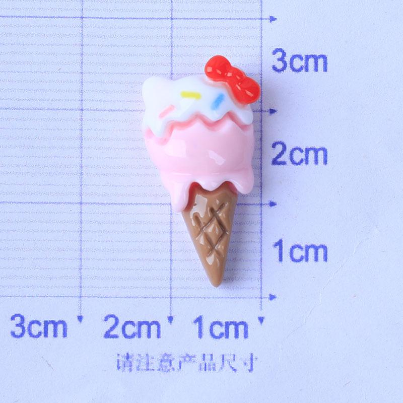 10 Pcs New Cute Bright Surface Cartoon Animal Ice Cream Resin Scrapbook Diy Jewelry Wedding Hairpin Accessories A84