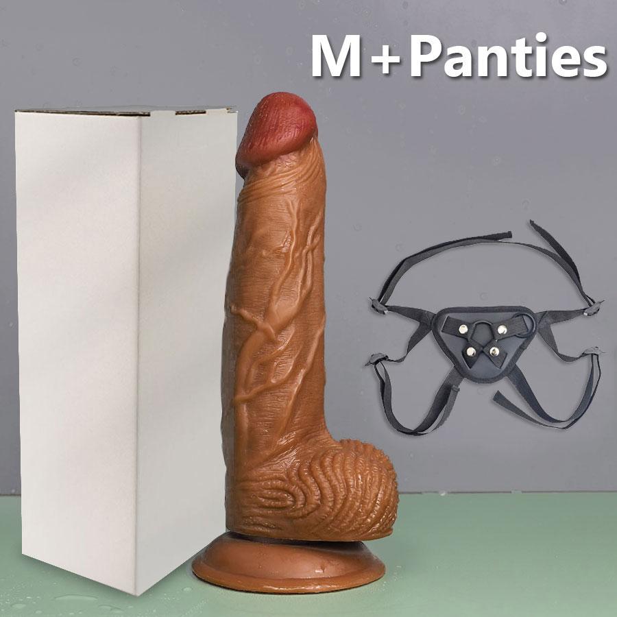 Реалистичный огромный фаллоимитатор для женщин на присоске, мягкая кожа на ощупь, пенис, сексуальная игрушка, женский мастурбатор, вагинальные анальные игрушки для взрослых 18+