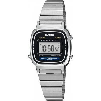 Женские цифровые часы Серебристо-черные La670wa 1