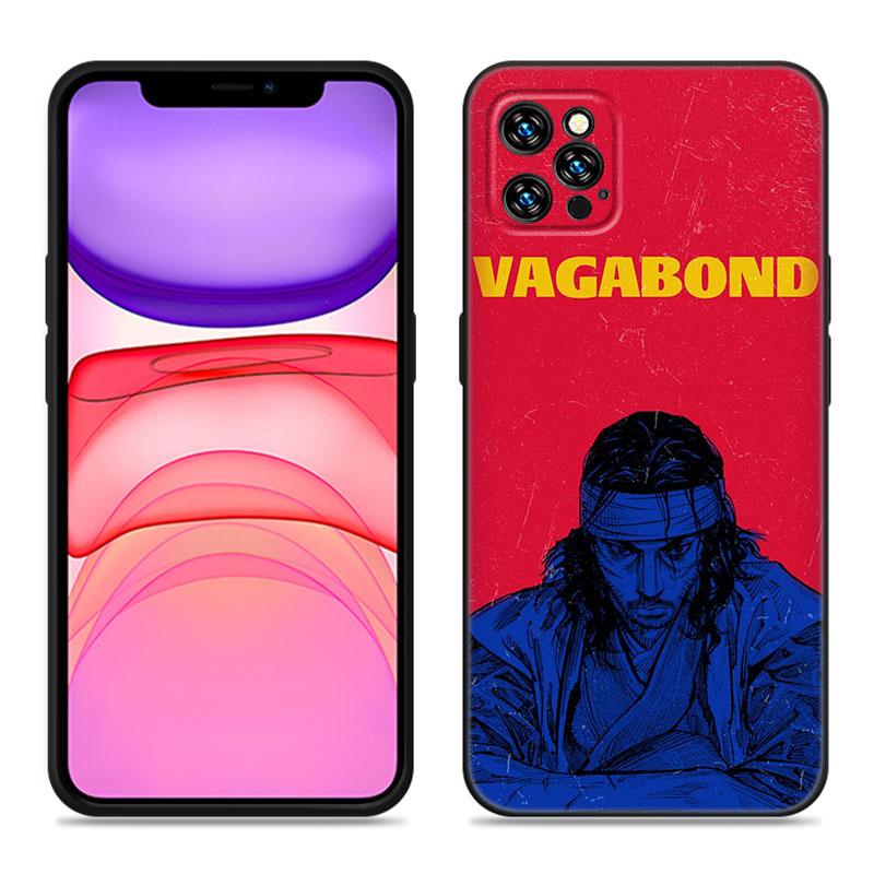Чехол для телефона Vagabond Manga для Apple iPhone 12 13 Mini 11 14 15 Pro Max 7 8 Plus X XR XS SE 2020 2022 черный силиконовый чехол
