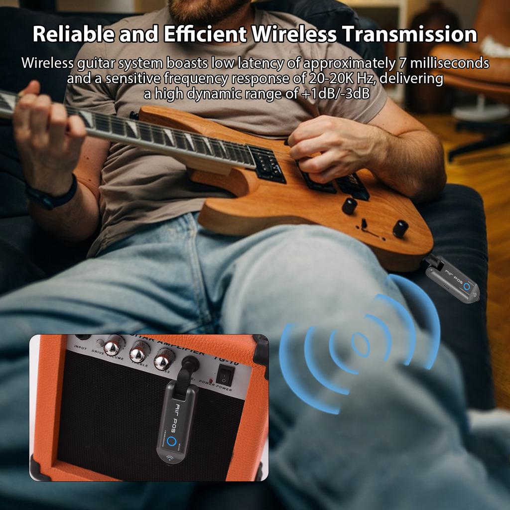 Беспроводная гитарная система Mooer 2.4G Перезаряжаемый комплект передатчика и приемника для электрогитары