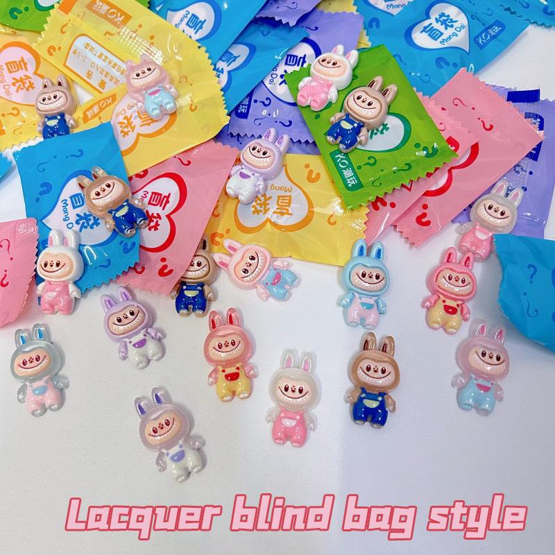 10 шт. Милая мультяшная кукла Лабубу, смоляная глухая коробка, игрушка-сюрприз, кукла, игрушки, креативные украшения своими руками, аксессуары, детские подарки