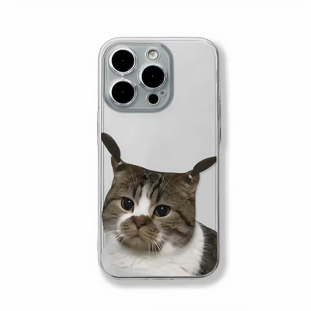 Забавный чехол для телефона с кошкой и собакой в косичках для пар Для iPhone 16 e 15 14 13 12 11 Pro Max Plus Mini X XS XR SE 2020 2022 Funda Coque