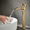 Modern Basin Faucets Waterfall Bathroom Faucet Single Handle Basin Mixer Tap Bath Faucet Brass Sink Water Crane Gold 855987
