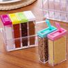 6in1 Spice Container Jar Condiment Dispenser Salt Seasoning Box for Kitchen