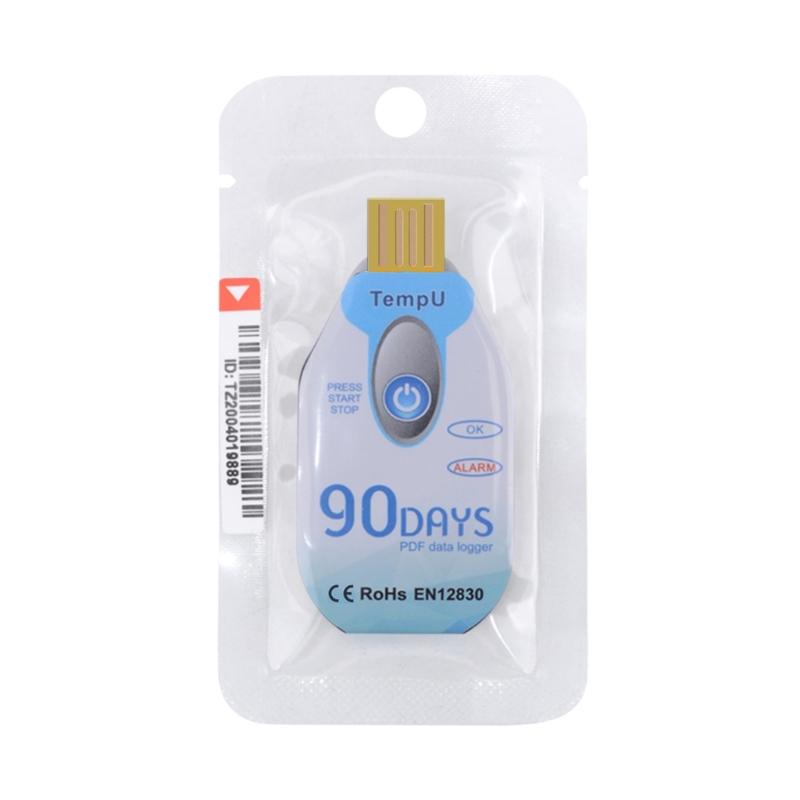 Digital Temperature & Humidity Data Logger Single Use PDF Report USB Port 10000 Points High Accuracy Cold Chain