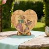 Wedding Money Holder Heart Shaped Wooden Marriage Decoration Wedding Cash Envelopes Gift For Newly Couple Newlyweds Bride